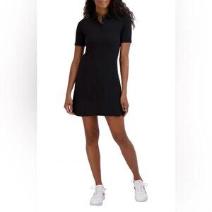 Sage Collective Black Cotton Polo Tennis Dress